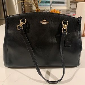 Black leather Coach bag